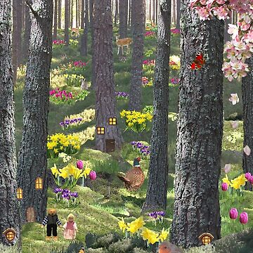 Artwork thumbnail, Woodland in Spring - Wall Art by EuniceWilkie