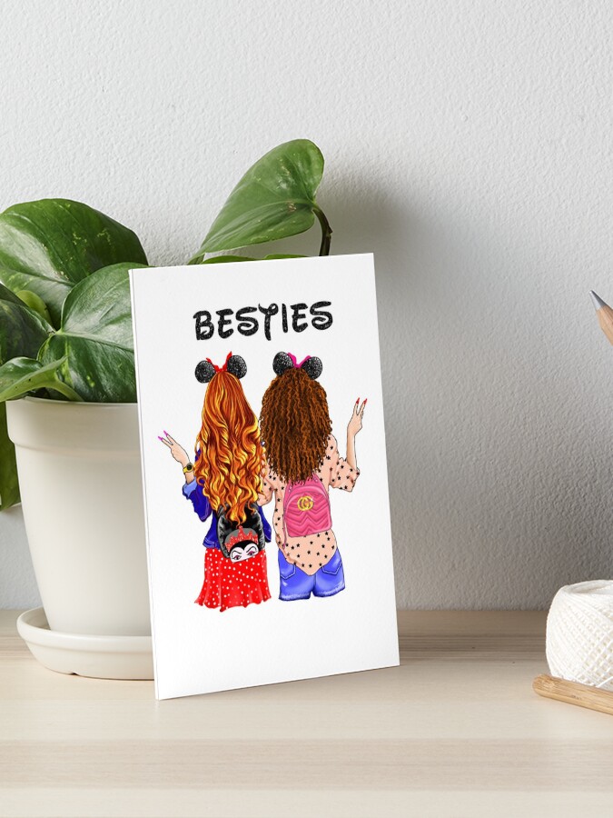 Best friends, Two best friends, Bff, Besties, Two friends, Best friend gift,  Sister gift, Soul sister Art Board Print by gabrielakrall