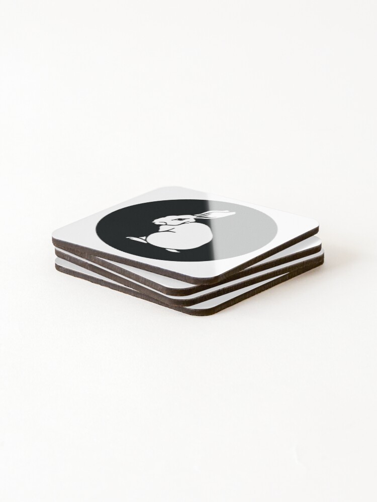Thumbnail 4 of 5, Coasters (Set of 4), White Rabbit designed and sold by FarOutGraphics.