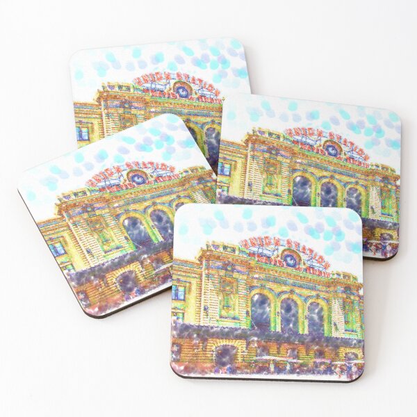 Item preview, Denver Union Station In Pointillism designed and sold by KirtTisdale.