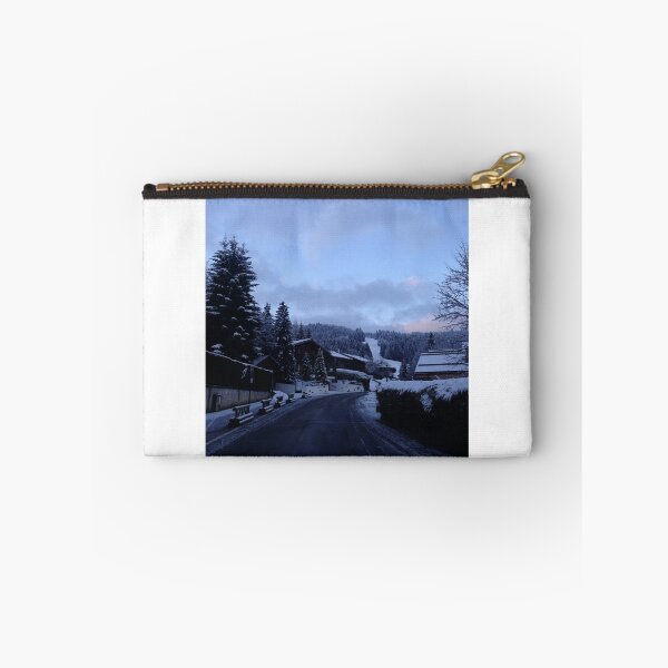 Item preview, Dawn in a snowy mountain village designed and sold by RumRagephotos.