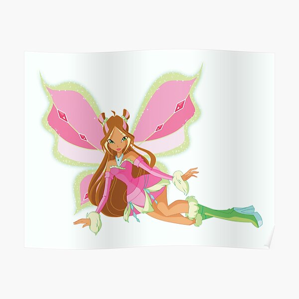 Flora Lovix Winx Club Poster By Milkyplanet Redbubble