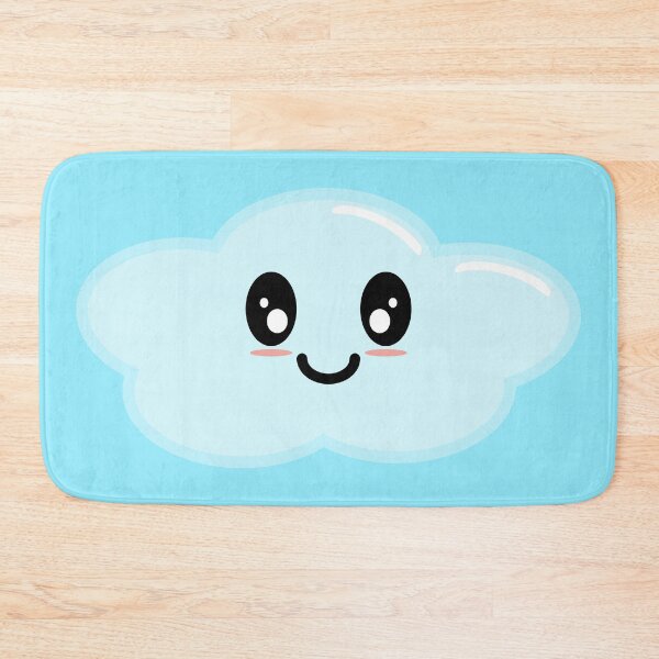 Item preview, Kawaii Cute Cloud Character - Light Blue designed and sold by Kelly Leung.