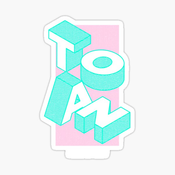TOAN Pink Turquoise Sticker