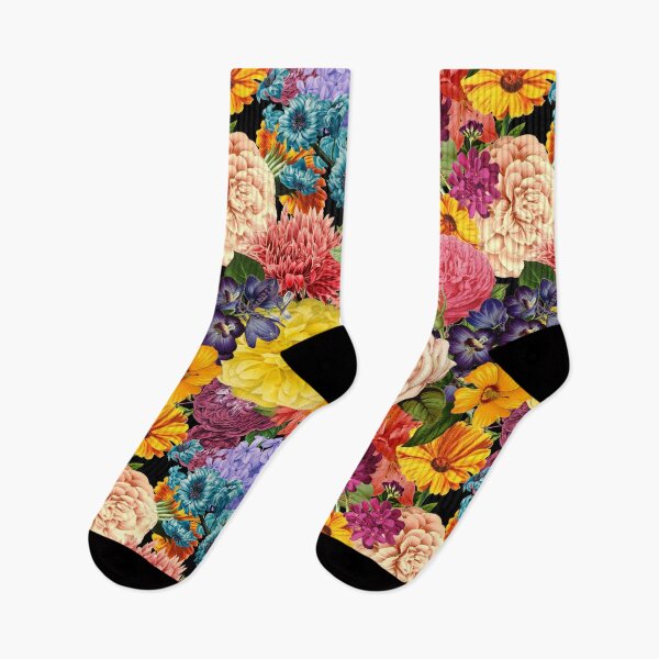 Item preview, Rose, peony, and blue flowers night garden pattern cottagecore aesthetic designed and sold by PG Illustration.