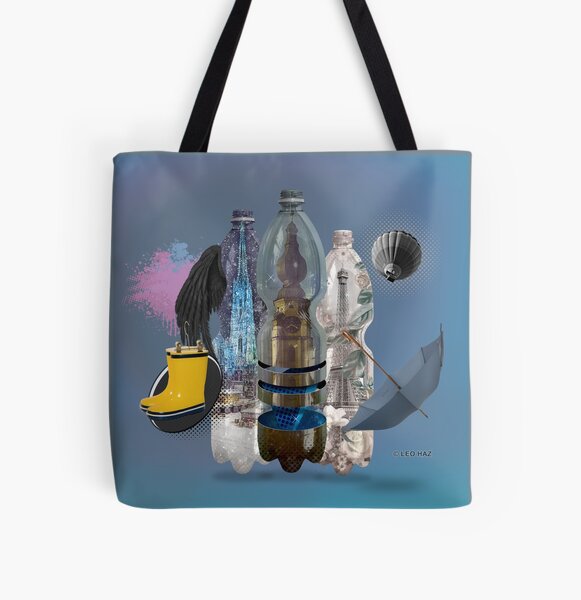 Lockdown in a PET bottle by Leo Haz Allover-Print Tote Bag