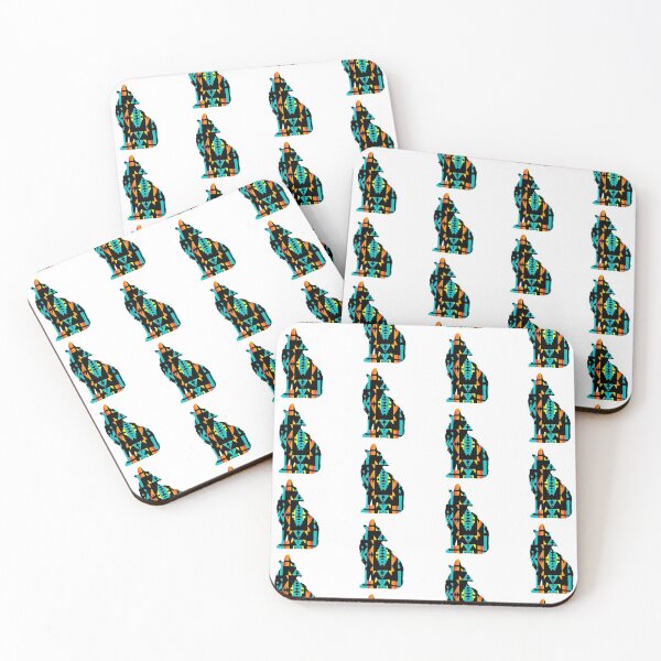 Item preview, Native Print Turquoise Wolf  designed and sold by JMWCD.