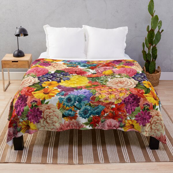 Item preview, Beautiful rose, peony, dahlia and blue flowers pattern designed and sold by PG Illustration.