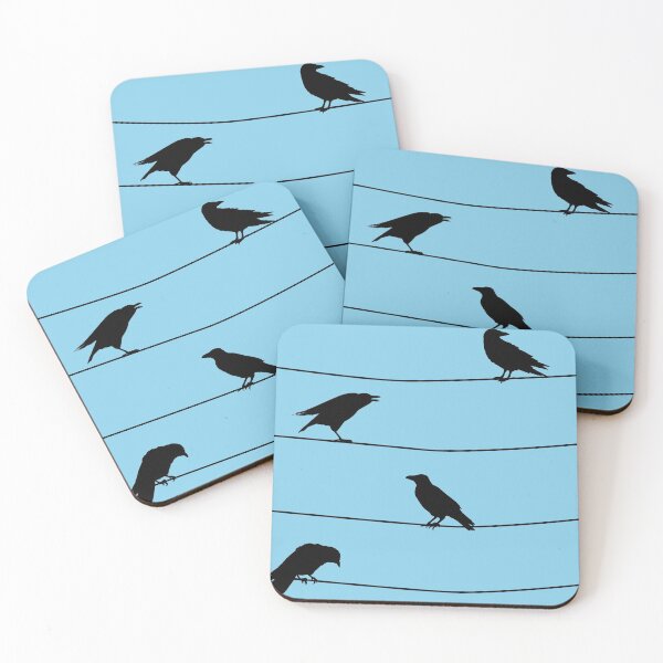 Item preview, Crows on a wire. designed and sold by PeachPaisleyPro.