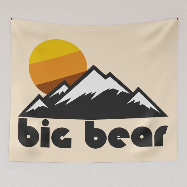 Aperçu de l'œuvre Retro Big Bear)) ((Conception de la Californie du voyage Souvenir touristique créée et vendue par acquiesce13.