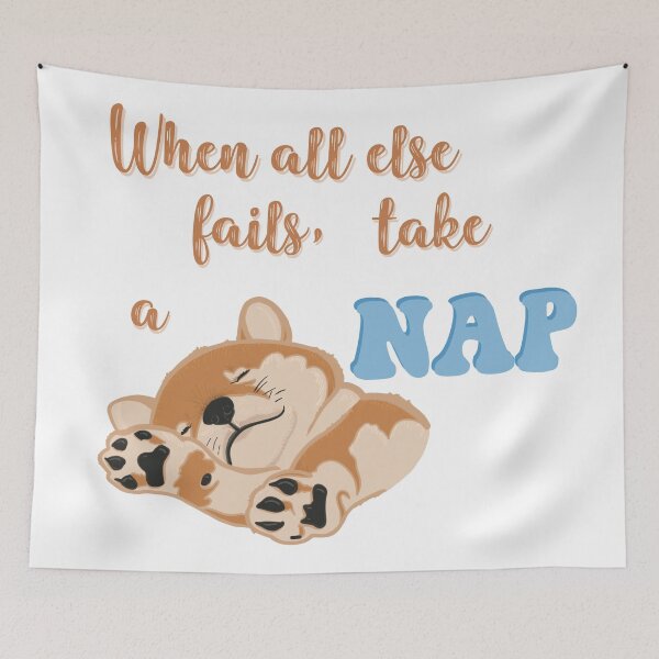 Item preview, When All Else Fails Take A Nap Puppy Sleeping Quote designed and sold by Quotesnthings.