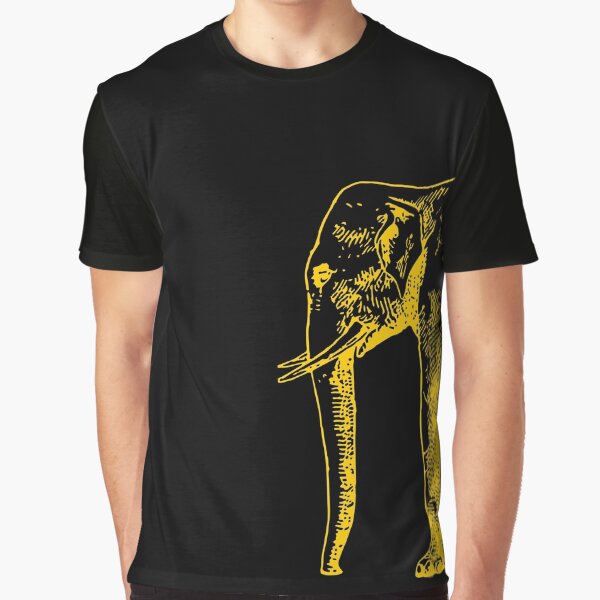 Minimalistic Elephant for true wild animals lover! INCOGNITO YELLOW ELEPHANT CLUB POLAND Graphic T-Shirt