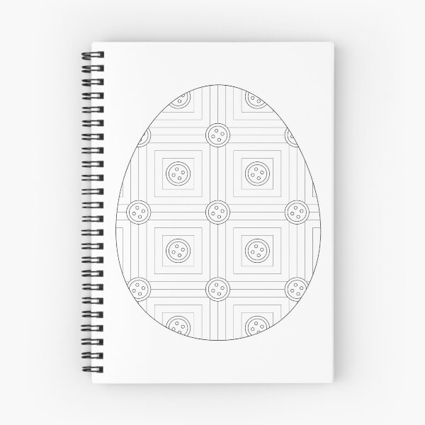 Item preview, Happy Easter Egg, colouring page style black on white, colour your own Easter card, sticker, t-shirt, bag, art print, notebook cover! Great gift for kids! designed and sold by Susan Marie Williams.