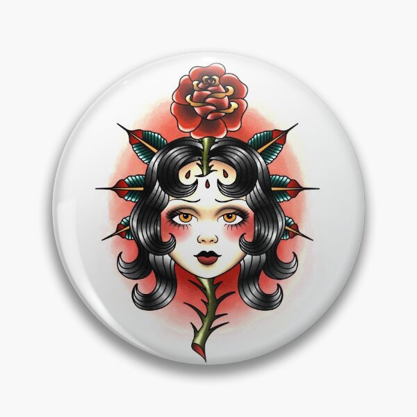 Item preview, American traditional lady head designed and sold by kaygruhn.