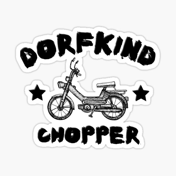 Sticker mit Mofa Dorf Dorfkind Chopper Moped Roller von InsomniaMerch