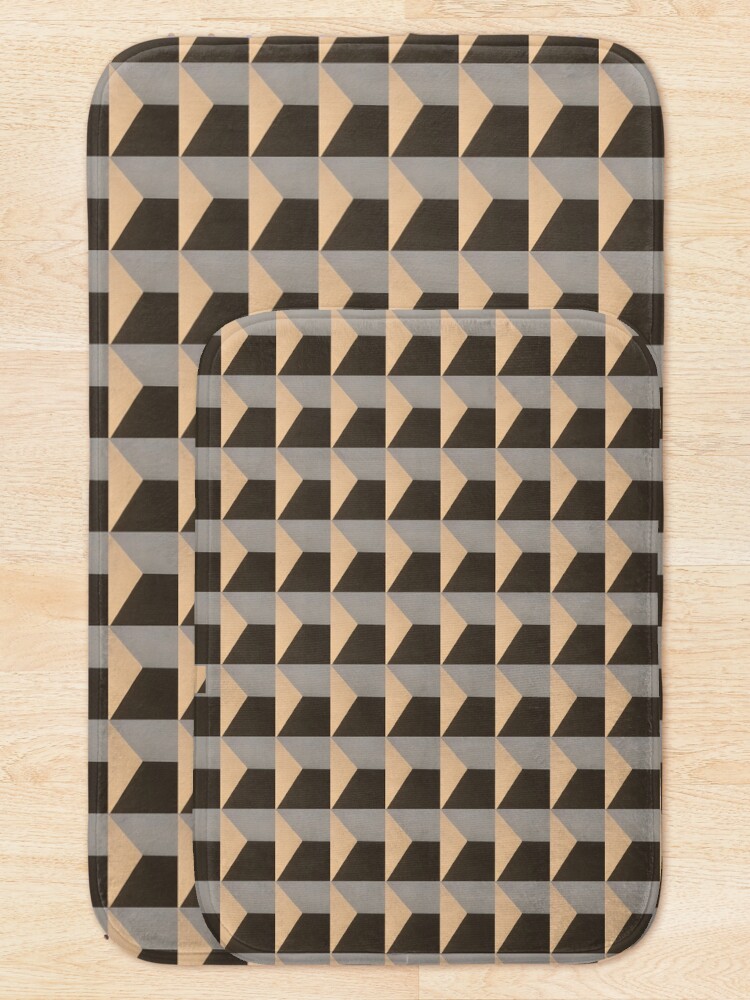 Thumbnail 5 of 6, Bath Mat, Geometric 1 designed and sold by JennBBDesigns.