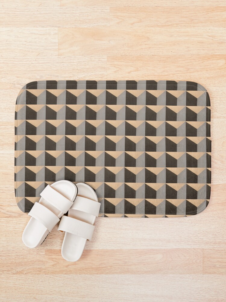 Thumbnail 1 of 6, Bath Mat, Geometric 1 designed and sold by JennBBDesigns.