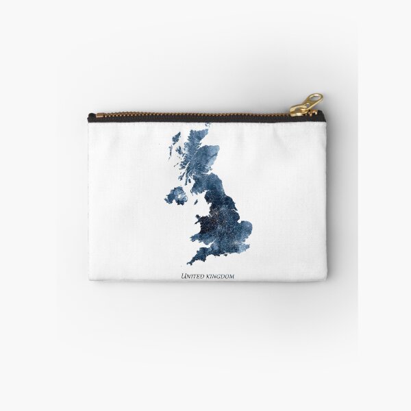 Item preview, Great Britain Map Watercolor Navy Blue by Zouzounio Art designed and sold by zouzounioart.