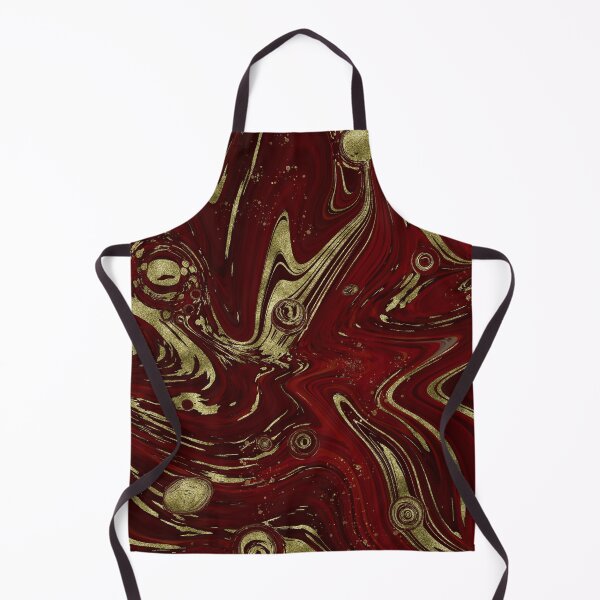 Artikelvorschau, Burgunderroter Marmor & Gold-Imitat-Glitter-abstrakte Kunst entworfen und verkauft von Karen McFarland.
