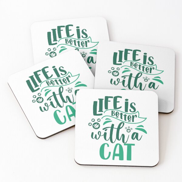 Item preview, Life is better with a cat designed and sold by pawsomelove.