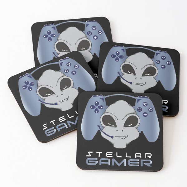 Item preview, Gamer Alien Head Titanium Blue designed and sold by PEHardy-Designs.
