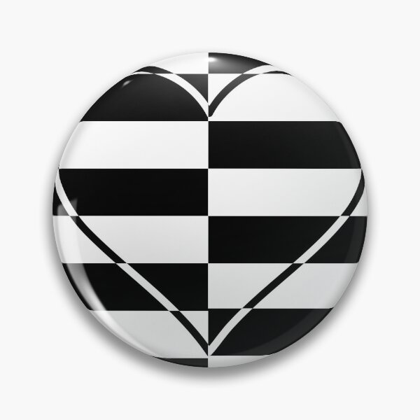 Item preview, black&white heart designed and sold by Kreative4.