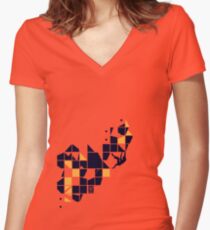 overhang pleasure Women's Fitted V-Neck T-Shirt