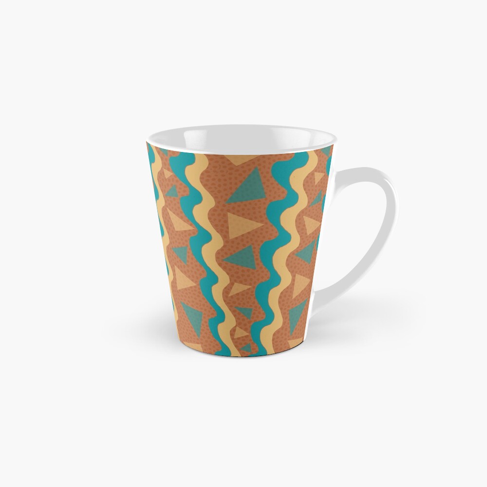 Waves & Triangles Geometric Pattern Mug