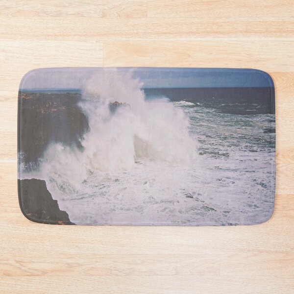 Item preview, Ocean Huge Waves against Coast Rocks designed and sold by Schuva.