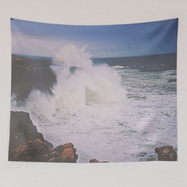 Item preview, Ocean Huge Waves against Coast Rocks designed and sold by Schuva.