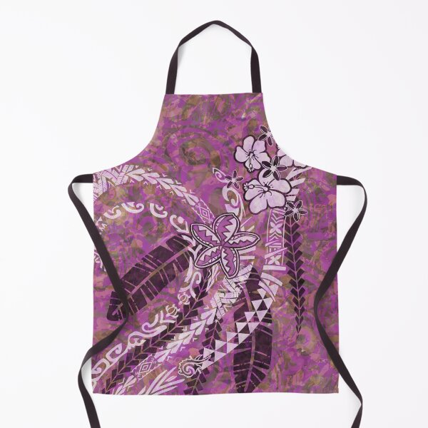 Item preview, Hawaiian - Samoan - Polynesian Pink And Gold Watercolor Tapa Art Board designed and sold by sunnthreads.