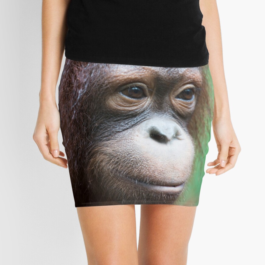 Orangutan in Borneo Mini Skirt