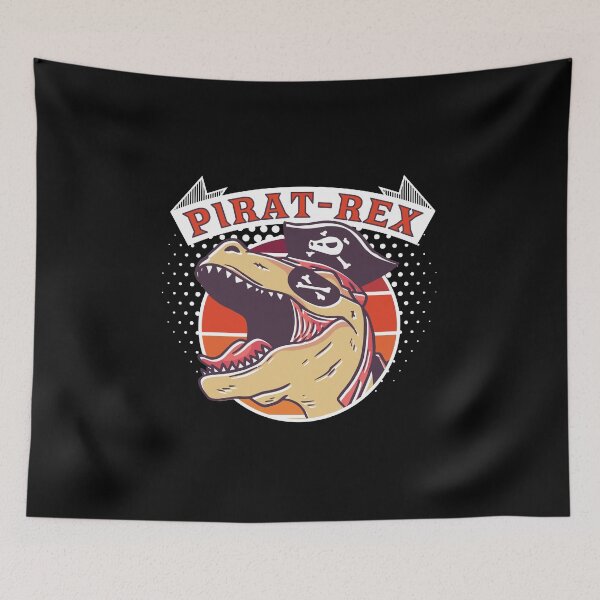 Item preview, Roaring Pirate Rex cool fun Dinosaur Commander designed and sold by 99vectors.