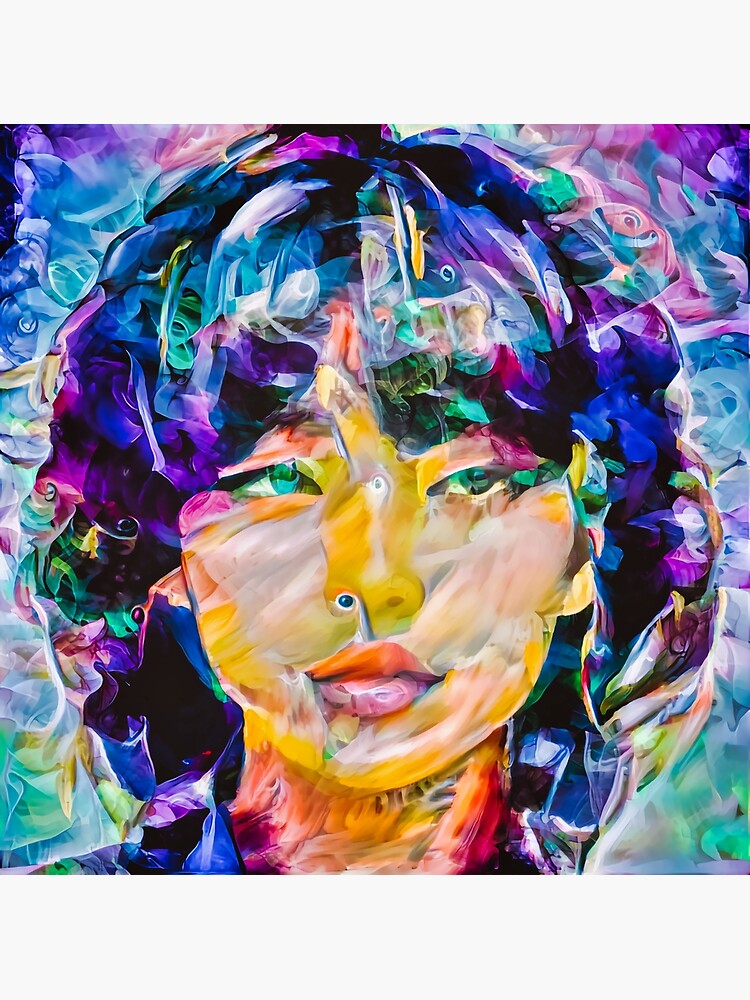 "Colorful AI-Generated Asian Female Portrait" Photographic Print by AI