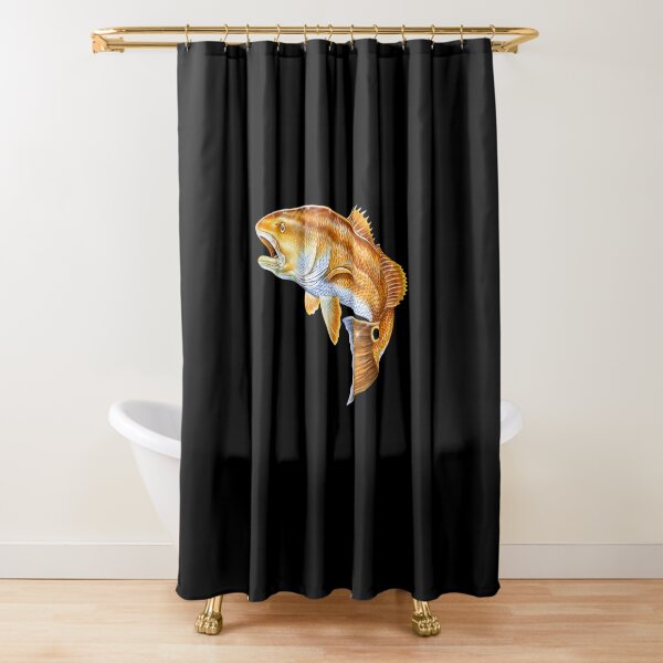 Fishing For Redfish Shower Curtains for Sale
