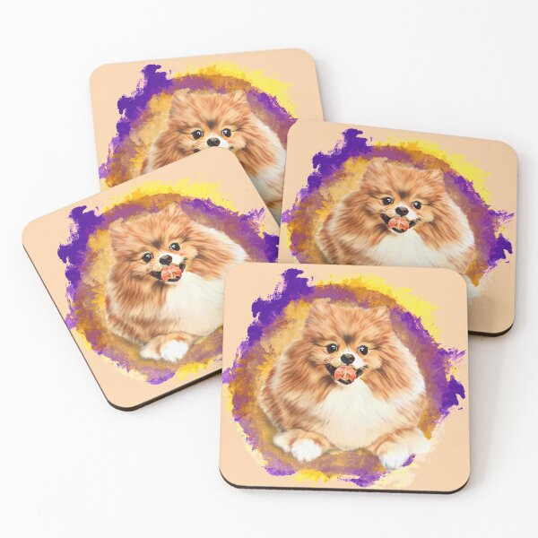 Item preview, Cute Pomeranian dog abstract graphic art designed and sold by forziati design.
