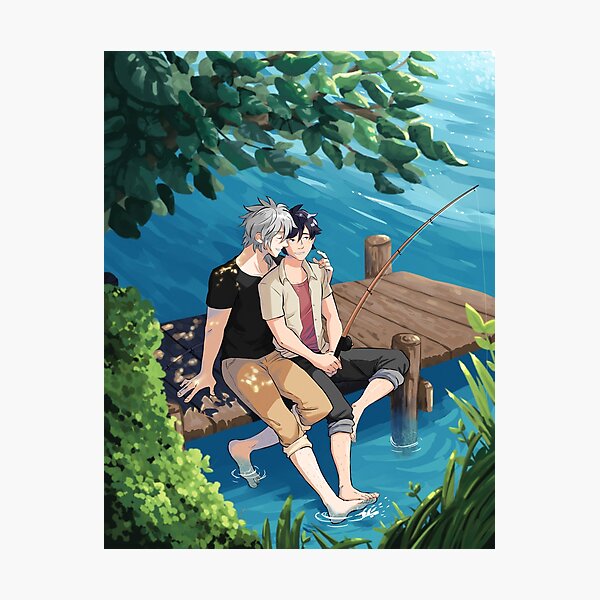 Rean & Crow Fishing Photographic Print