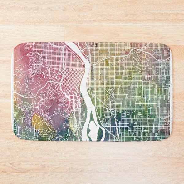 Artikelvorschau, Portland Map Aquarell von Zouzounio Art entworfen und verkauft von zouzounioart.