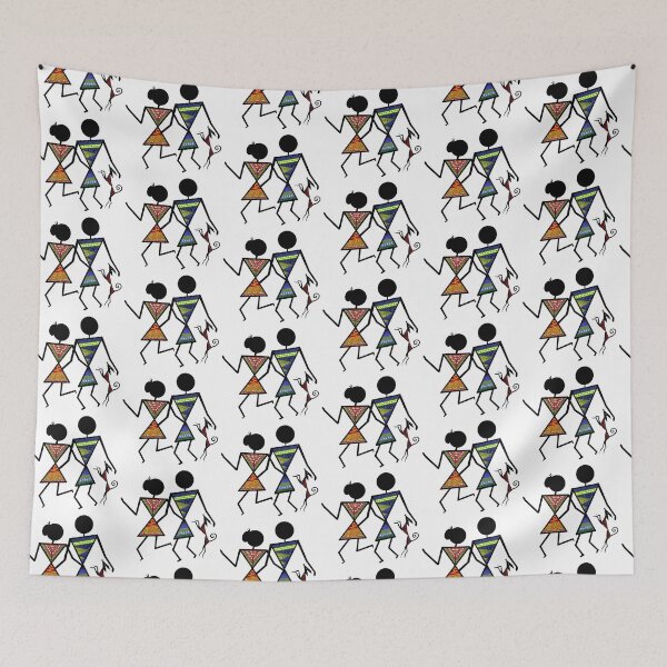 Item preview, Warli Dog Family designed and sold by Insiya Pardiwala.