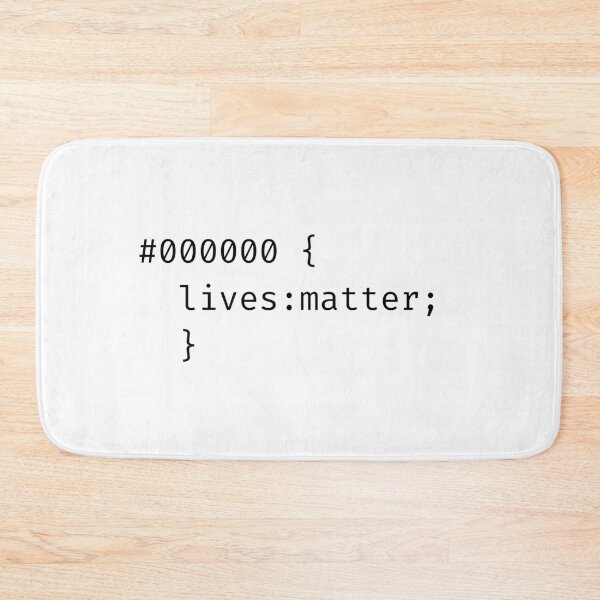 Item preview, Black Lives Matter - in programming language and hex code 000000 designed and sold by Rhu Creations.