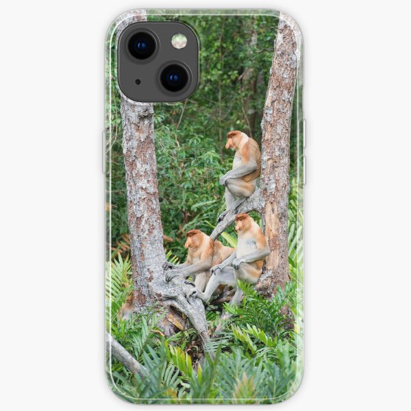 Proboscis Monkey group iPhone Soft Case
