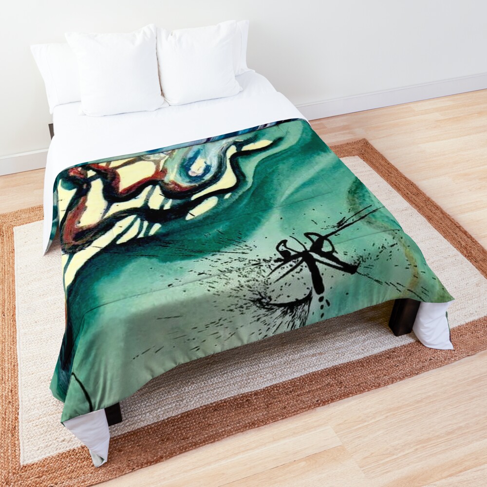 Vintage Alice in Wonderland Pool of Tears Print Comforter