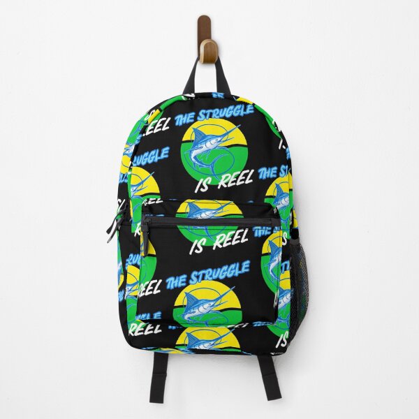 Vista previa del artículo con la obra «The Struggle Is Reel - Diseño de pesca en alta mar / Marlin», diseñado y vendido por 1chillin.
