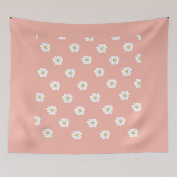 Item preview, Daisies on Coral Pink designed and sold by fabibar.