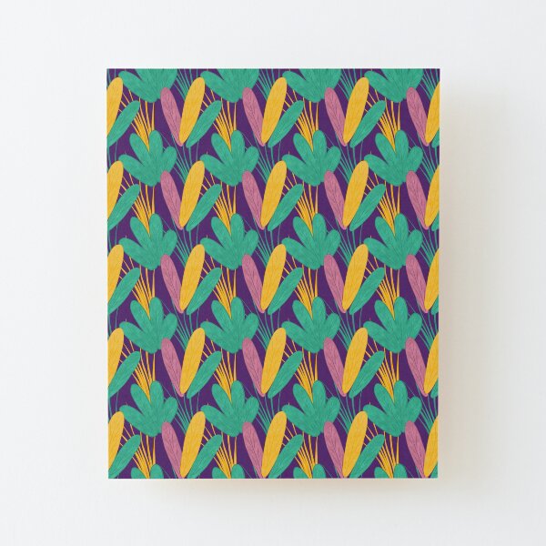 Tropical Leaves Wood Mounted Print
