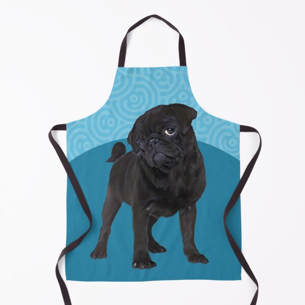 Artikelvorschau, Netter Mops auf blauem Hintergrundgrafikdesign entworfen und verkauft von forziati design.