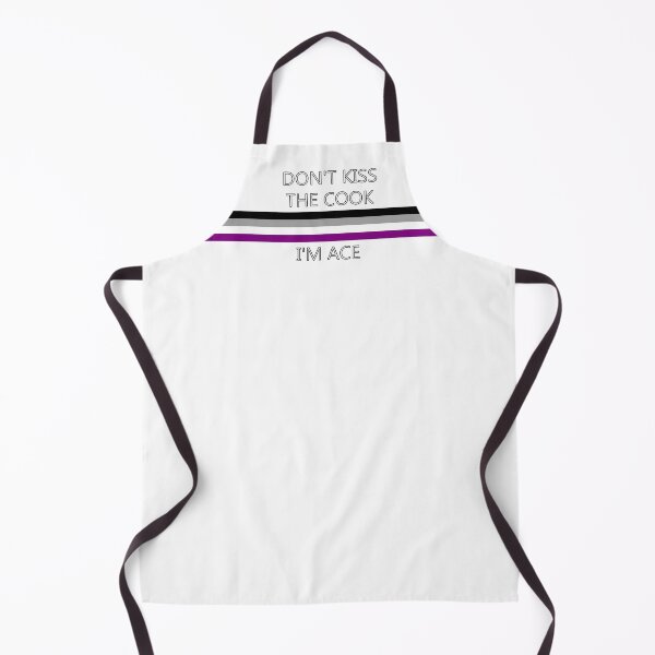Item preview, Don't Kiss the Cook - I'm Ace Apron designed and sold by NonbinarySarah.