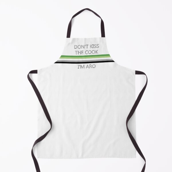 Item preview, Don't Kiss the Cook - I'm Aro Apron designed and sold by NonbinarySarah.