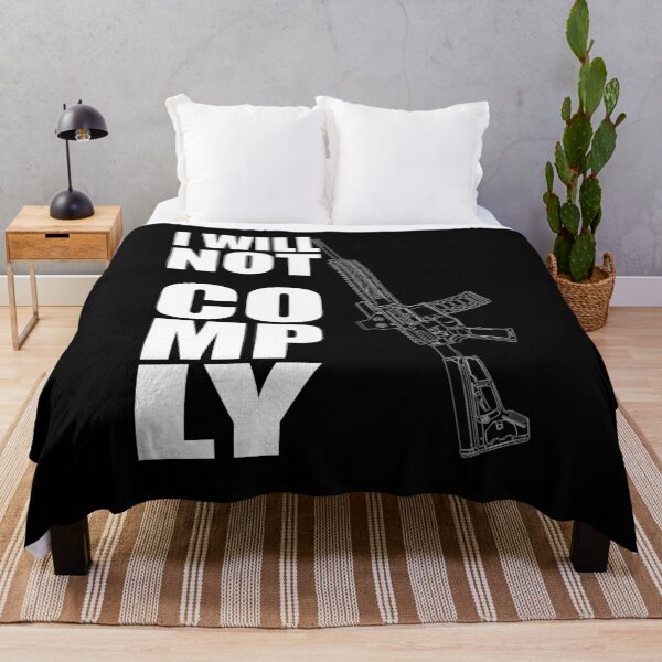 Item preview, I Will Not Comply - AR15 Outline Vector - Pro Gun designed and sold by Matt Ballinger.