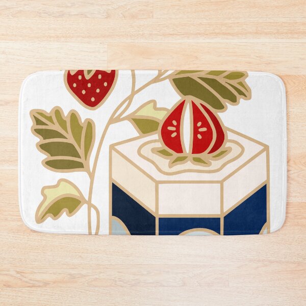 Item preview, Strawberry cake and blue wave designed and sold by artflorara.